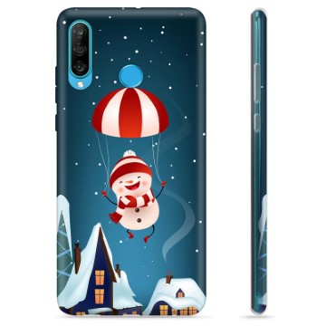 Coque Huawei P30 Lite en TPU - Bonhomme de Neige