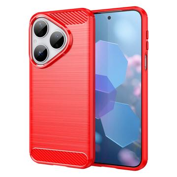 Coque Huawei Pura 80 en TPU Brossé - Fibre de Carbone