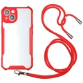 Coque Hybride iPhone 13 avec Lanière - Rouge