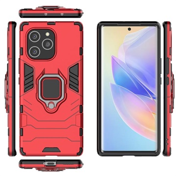 Coque Hybride Honor 60 SE avec Support Bague - Rouge