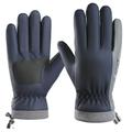 Gants isolés coupe-vent à écran tactile pour hommes - bleu