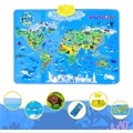 Carte du Monde Éducative Interactive avec les Animaux