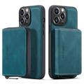 Coque iPhone 14 Pro Max avec Portefeuille Amovible 2-en-1 Jeehood - Bleue