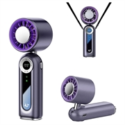 Ventilateur portable 3-en-1 pour la nuque JF163 - 4000mAh - Gris