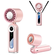 Ventilateur portable 3-en-1 pour la nuque JF163 - 4000mAh - Rose