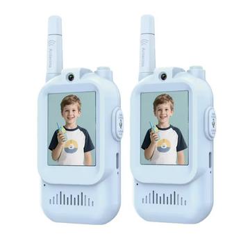 JK200 Kids Video Walkie-Talkie with Camera - 2 Pcs. - Bleu