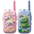 JK200 Talkie-walkie vidéo pour enfants avec caméra - 2 Pcs. - Licorne rose / Dinosaure bleu