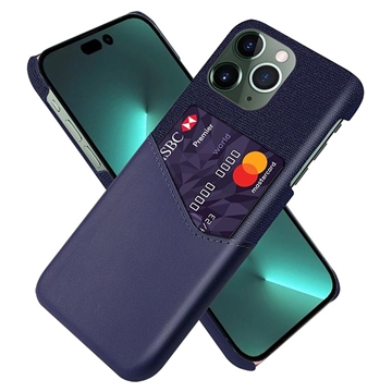 Coque iPhone 14 Pro Max avec Porte-Cartes KSQ - Bleue