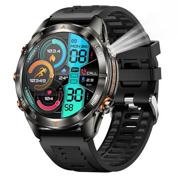 KT80 Sports Smart Watch - Étanche 3ATM, Appel Bluetooth, 1.46" Écran tactile HD, Lampe de poche intégrée
