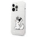 Coque iPhone 14 Pro Max Karl Lagerfeld Clair - Choupette Manger
