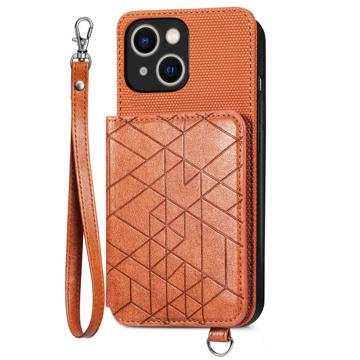 Coque iPhone 14 Plus avec Portefeuille Série Geometry