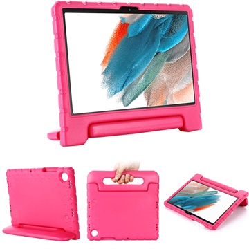 Coque Samsung Galaxy Tab A8 10.5 (2021) Antichoc Portative pour Enfants - Rose Vif