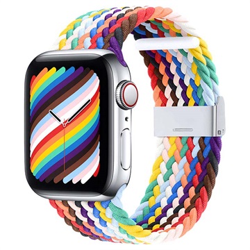 Bracelet Apple Watch Series Ultra 2/Ultra/10/9/8/SE (2022)/7/SE/6/5/4/3/2 Tricoté - 49mm/46mm/45mm/44mm/42mm - Arc en Ciel