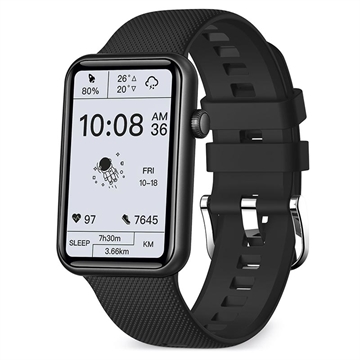 Ksix Tube Smartwatch avec surveillance de la fréquence cardiaque - Noir