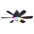 LEC017R Ventilateur de plafond gradable RGB à 3 vitesses avec haut-parleur Bluetooth