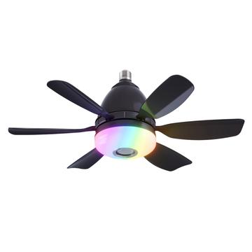 LEC017R Ventilateur de plafond gradable RGB à 3 vitesses avec haut-parleur Bluetooth