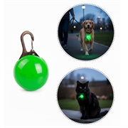 Pendentif lumineux LED pour collier d'animal de compagnie - Lumière de sécurité antiperte pour chiens et chats - Vert