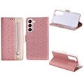 Étui Portefeuille Samsung Galaxy S22 5G Lace Pattern - Rose