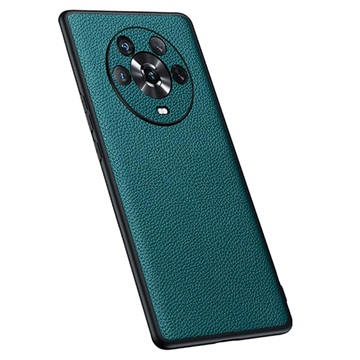 Coque Hybride Honor Magic4 en Cuir - Verte