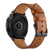 Bracelet en Cuir pour Samsung Galaxy Watch4/Watch4 Classic/Watch5/Watch6 - 20mm- Marron