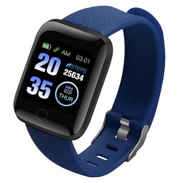 Lemonda D13 Smartwatch avec fréquence cardiaque - Bleu