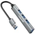 Hub USB 3.0 4-en-1 Lemorele TC53 Compact - Gris