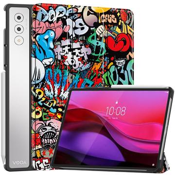 Étui à Rabat Smart Lenovo Yoga Tab Plus - Série Tri-Fold - Graffiti
