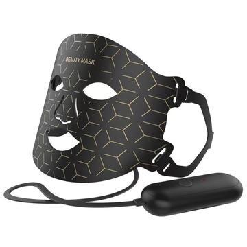 Masque de luminothérapie avec 7 couleurs pour le visage - Noir