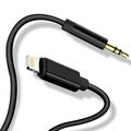 Câble audio Lightning vers 3.5mm pour iPhone, iPad - 1m - Noir