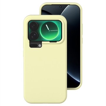 Coque Xiaomi 17 Pro Max en silicone liquide - Jaune