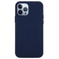 Coque iPhone 14 Pro en Silicone Liquide - Bleu Minuit
