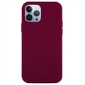 Coque iPhone 14 Pro en Silicone Liquide - Vin Rouge