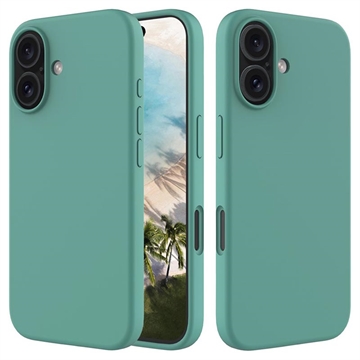 Coque iPhone 16 en Silicone Liquide - Vert Foncé