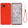 Coque Google Pixel 6a en Silicone Liquide - Rouge