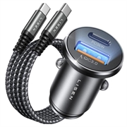 Chargeur voiture Lisen 51W avec câble USB-C - Noir