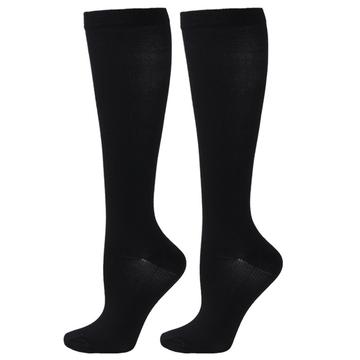 Chaussettes de compression longues pour le voyage, le sport, le ski - Tailles 40/44 - Noir