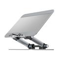 M10 Tablet Phone Stand Book Holder Dual Rod Support Aluminum Tablet Holder Adjustable Dock Multi-Angle Riser - Silver