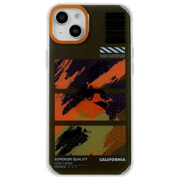 Coque Hybride Iphone 14 Plus Mutural Camouflage - Verte