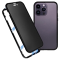 Coque Magnétique iPhone 15 Pro Max avec Verre Trempé de Confidentialité - Noire