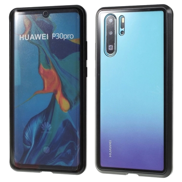 Coque Magnétique Huawei P30 Pro avec Verre Trempé - Noire