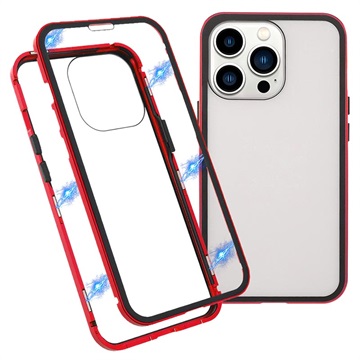 Coque Magnétique iPhone 13 Pro avec Verre Trempé - Rouge