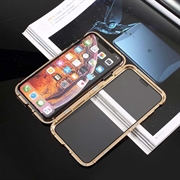 Coque Magnétique iPhone XS/X avec Verre Trempé - Doré