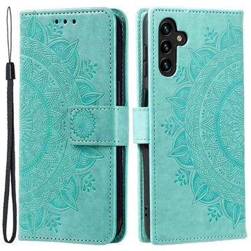 Étui Portefeuille Samsung Galaxy A54 5G Mandala Série - Vert