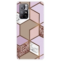 Coque Xiaomi Redmi Note 11 Pro/Note 11 Pro 5G en TPU Marble Pattern IMD - Marron / Rose