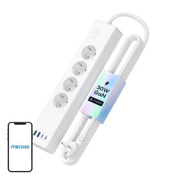 Barrette d\'alimentation intelligente à charge rapide Meross MSP844(EU) - Blanc