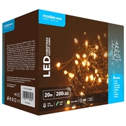 Modee C2004 Lumières de Noël avec 8 Modes - 20m - Blanc Chaud