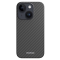 Coque iPhone 14 Plus en Plastique Momax Shock Resistant - Fibre de Carbone - Noire