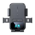 Support de téléphone/chargeur sans fil pour moto - 15W - Noir