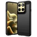 Coque Motorola Edge (2026) en TPU Brossé - Fibre de Carbone - Noire