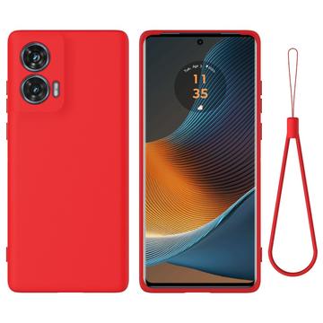 Coque Motorola Edge 50 Fusion en Silicone Liquide - Rouge